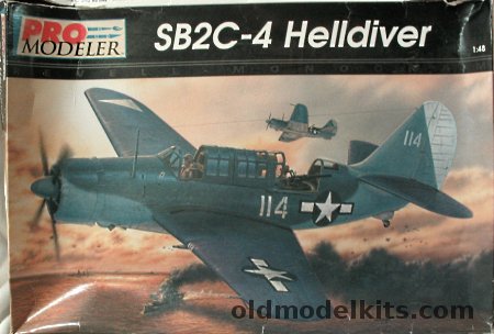Monogram 1/48 Curtiss SB2C-4 Helldiver Pro Modeler With FastFrames Mask - (SB2C4), 85-5935 plastic model kit